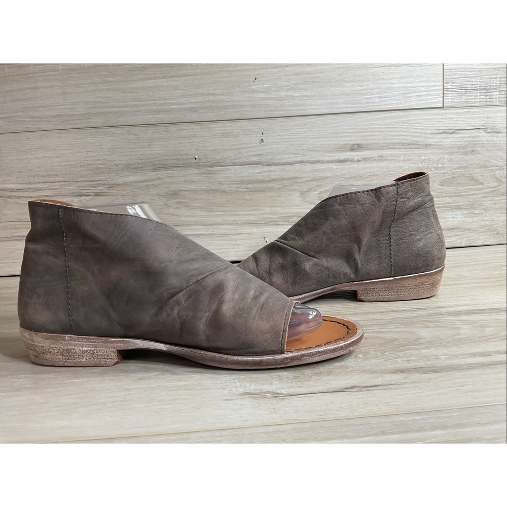 Free People Mont Blanc Leather Sandals Womens 38 7.5 Dorsay Boho Coastal Cowgirl - Picture 4 of 7